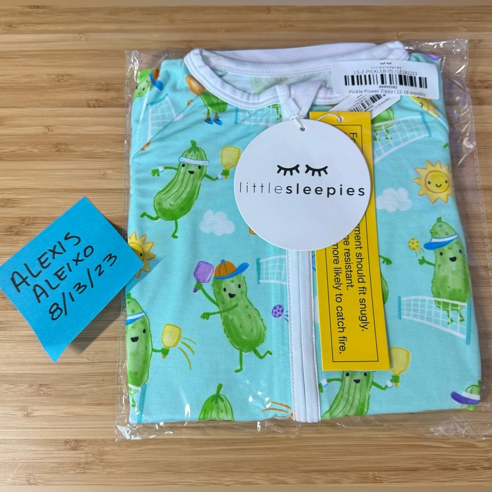Pickle Power Zippy 12-18 M Little Sleepies NIB